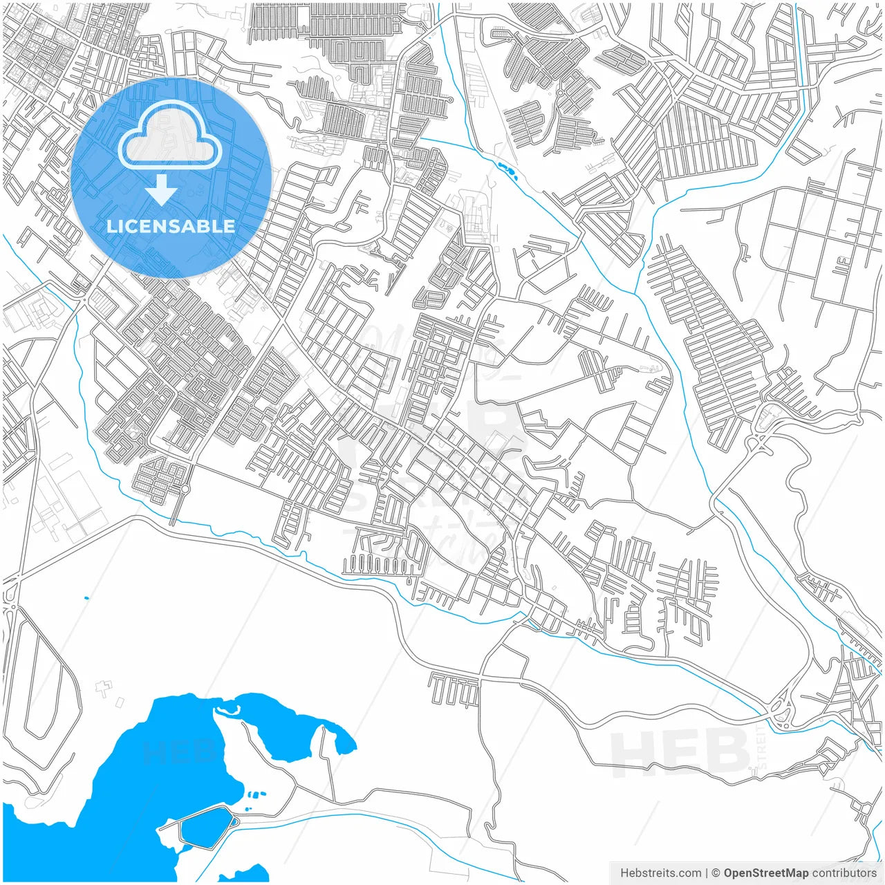 San Miguel Petapa, Guatemala, Guatemala, city map with high resolution roads.