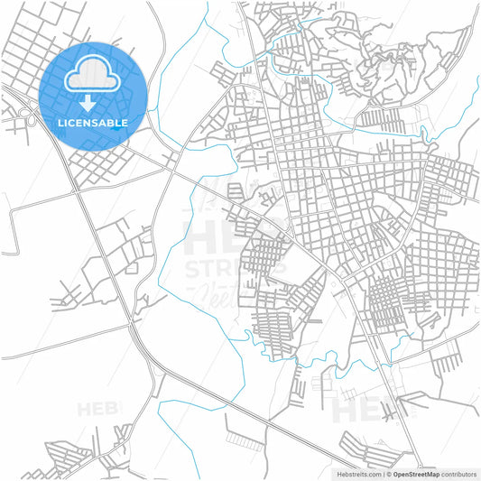 Comayagua, Comayagua, Honduras, city map with high resolution roads.