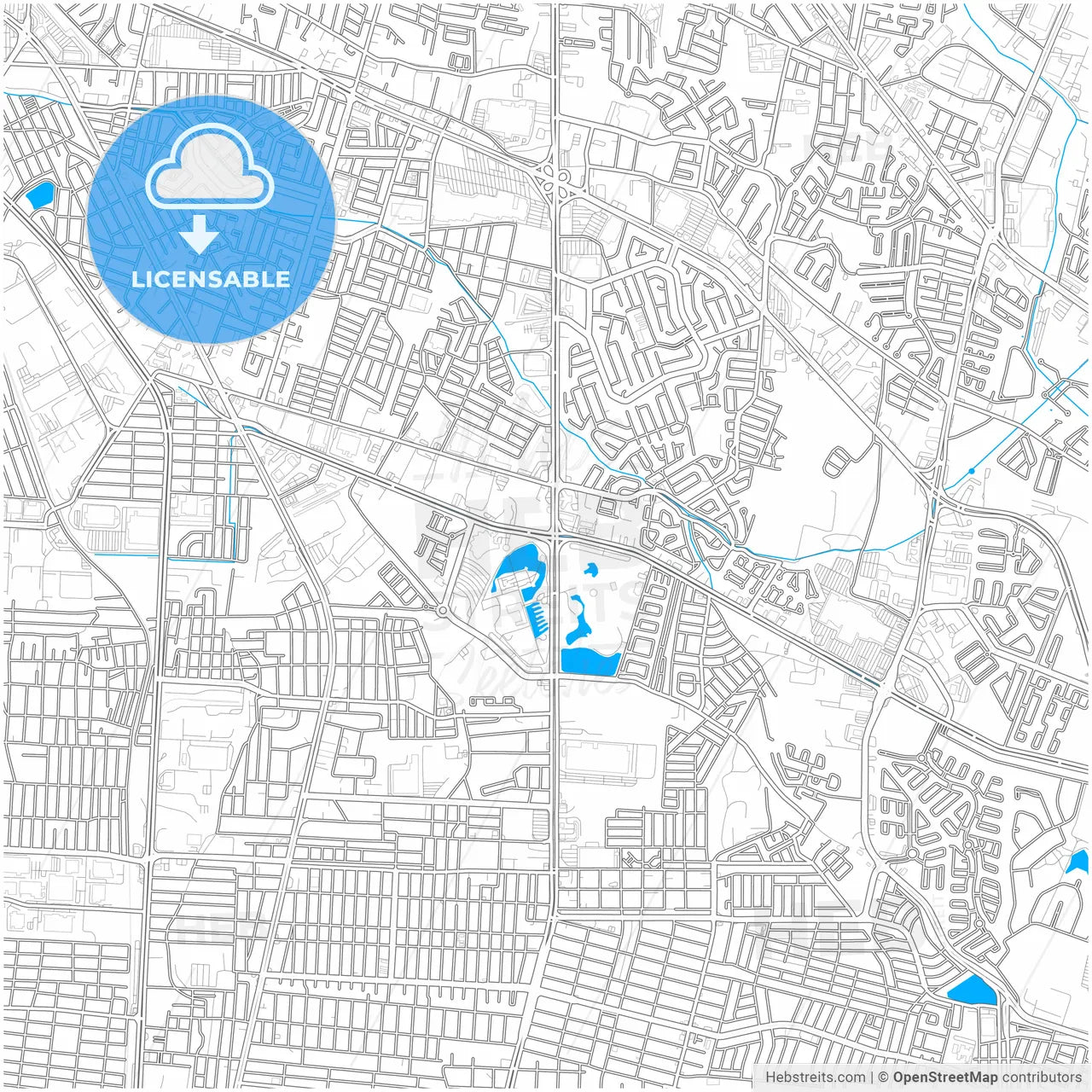 Juárez, Chihuahua, Mexico, city map with high resolution roads.
