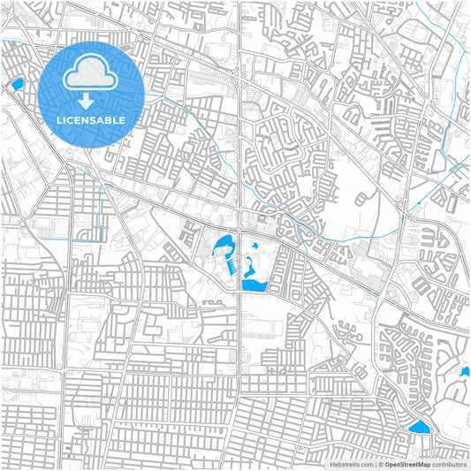 Juárez, Chihuahua, Mexico, city map with high resolution roads.