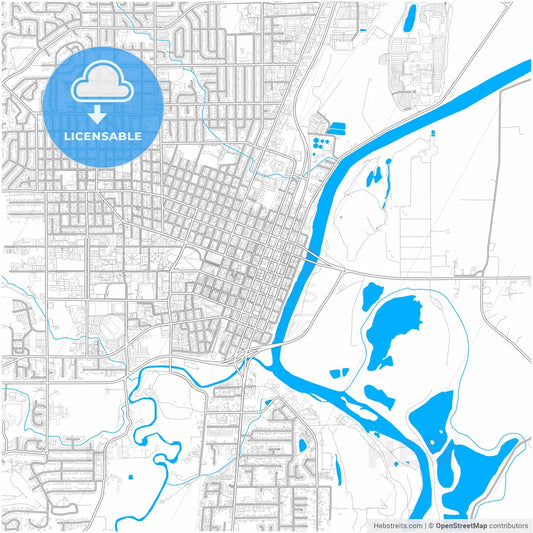 Corvallis, Oregon, United States, city map with high resolution roads.