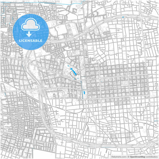San Juan, Argentina, city map with high resolution roads.
