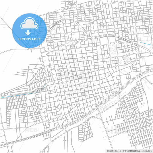 San Luis, Argentina, city map with high resolution roads.