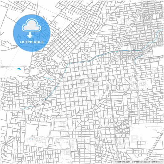 La Rioja, Argentina, city map with high resolution roads.