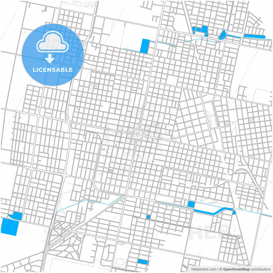 Rafaela, Argentina, city map with high resolution roads.