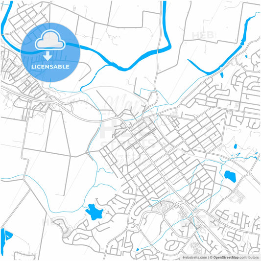 Newcastle–Maitland, New South Wales, Australia, city map with high resolution roads.