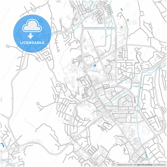 Port Moresby, National Capital District, Papua New Guinea, city map with high resolution roads.