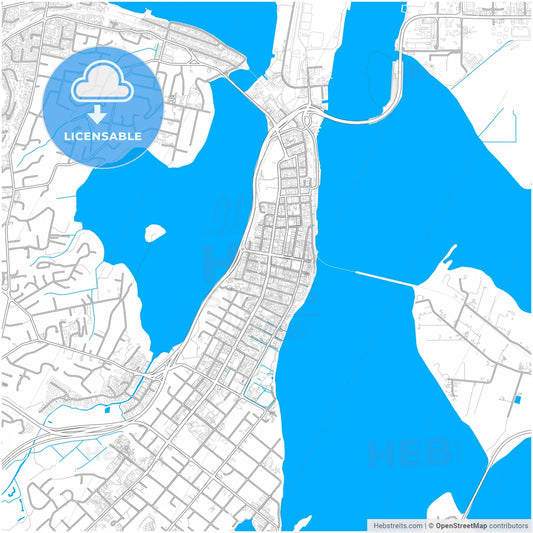 Tauranga, New Zealand, city map with high resolution roads.