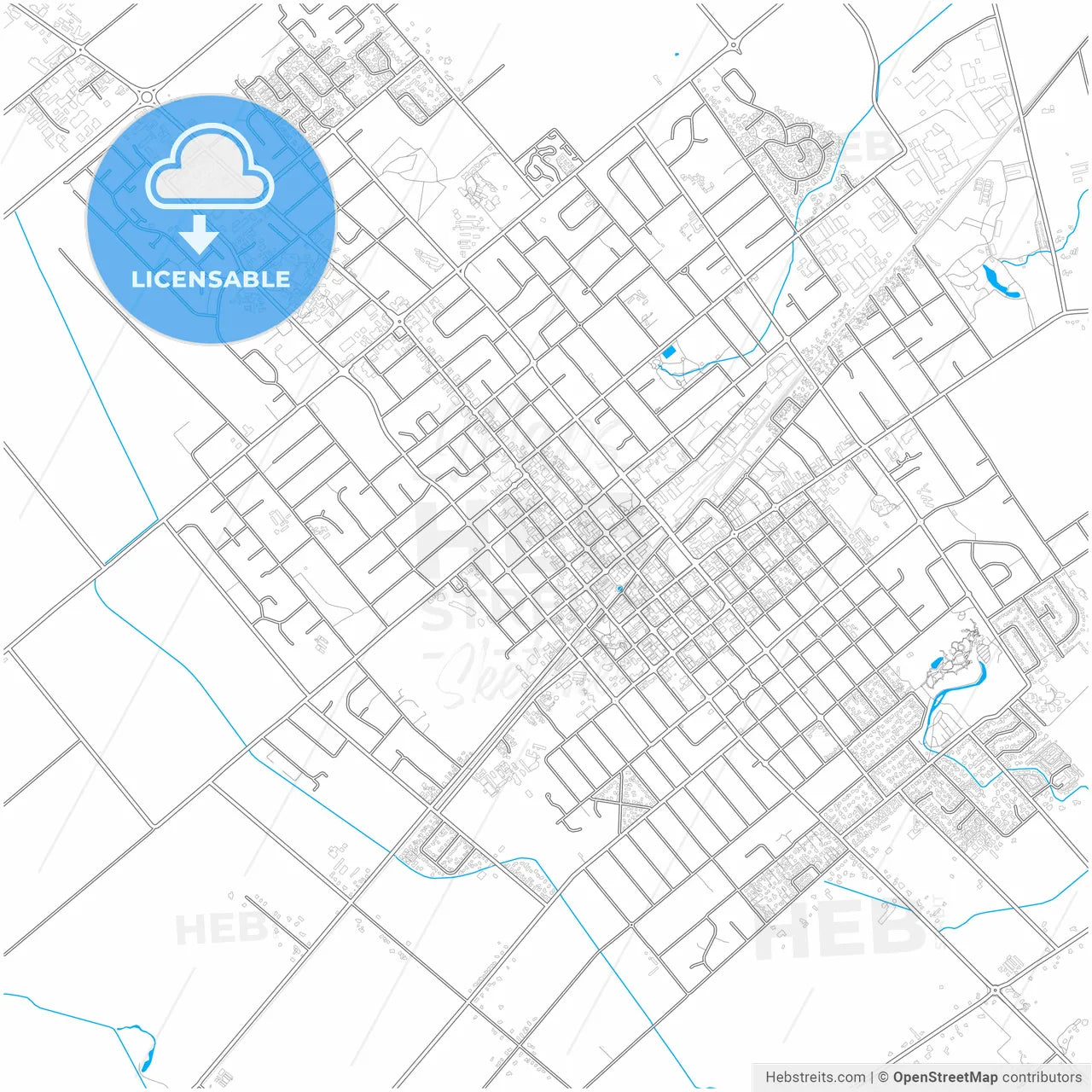 Napier-Hastings, New Zealand, city map with high resolution roads.