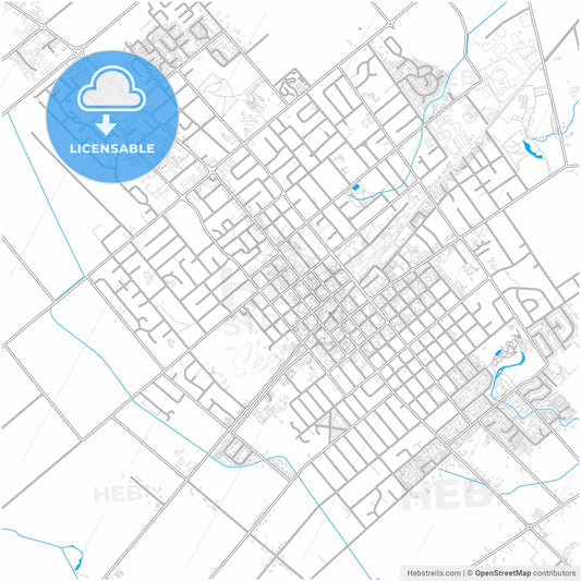 Napier-Hastings, New Zealand, city map with high resolution roads.