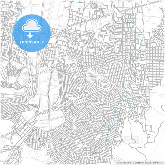 Buenavista, México, Mexico, city map with high resolution roads.