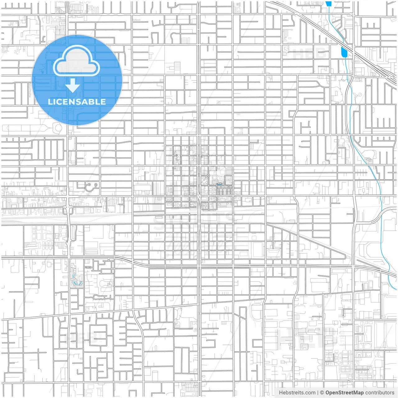 Ontario, California, United States, city map with high resolution roads.