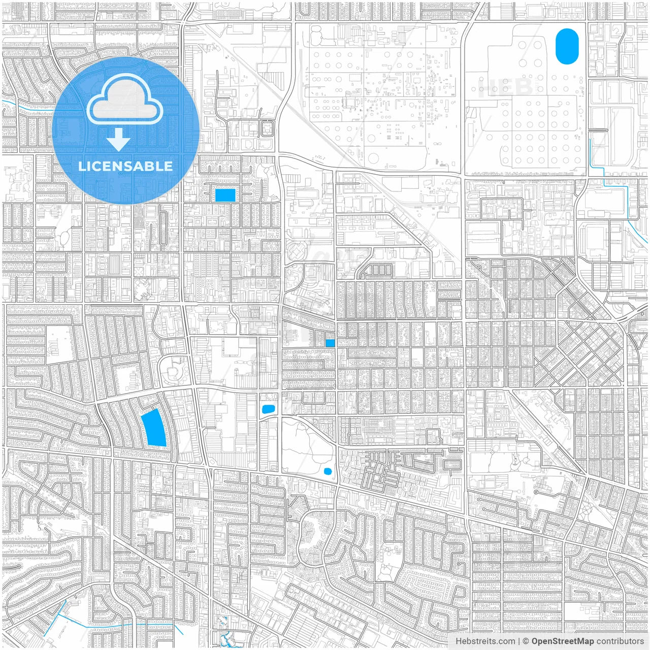 Torrance, California, United States, city map with high resolution roads.