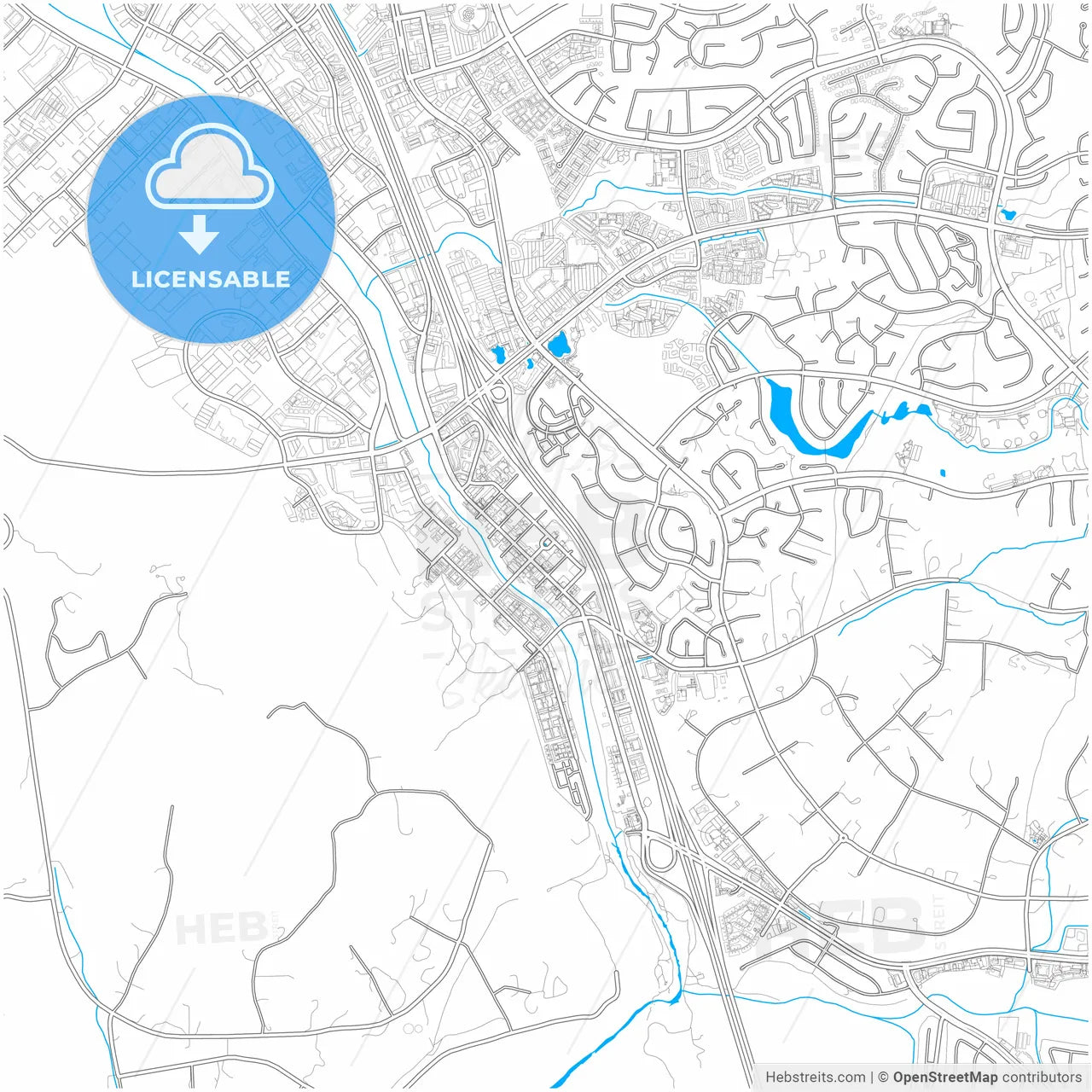Temecula, California, United States, city map with high resolution roads.