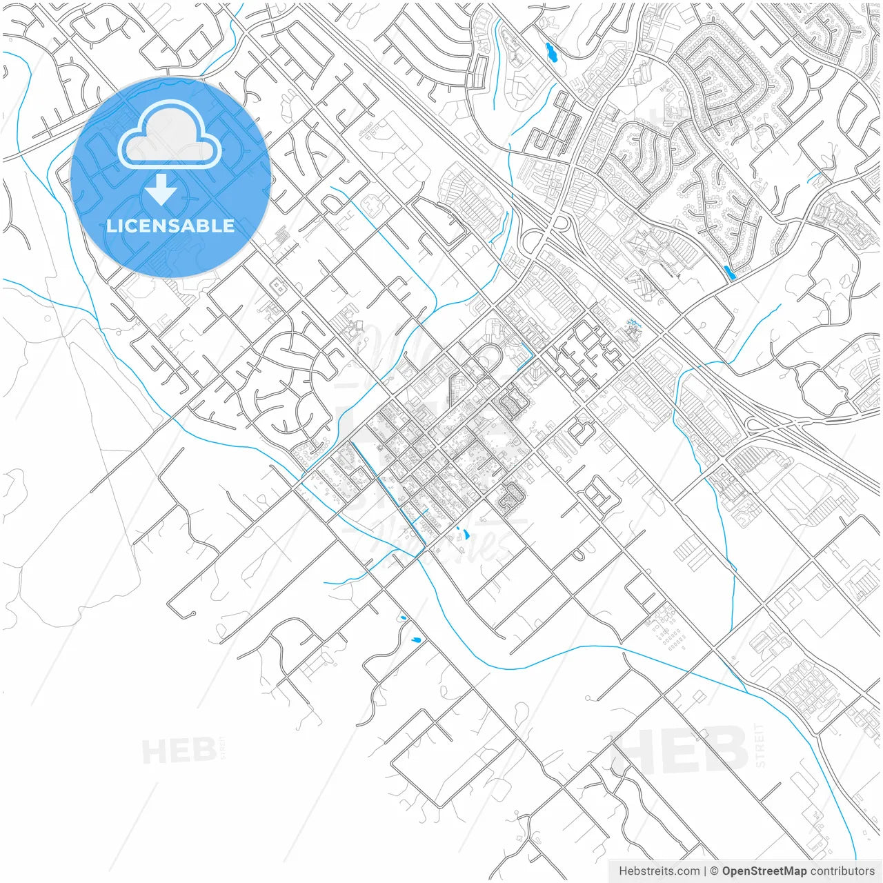 Murrieta, California, United States, city map with high resolution roads.