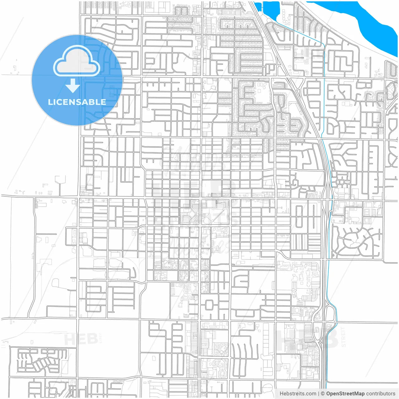 Santa Maria, California, United States, city map with high resolution roads.
