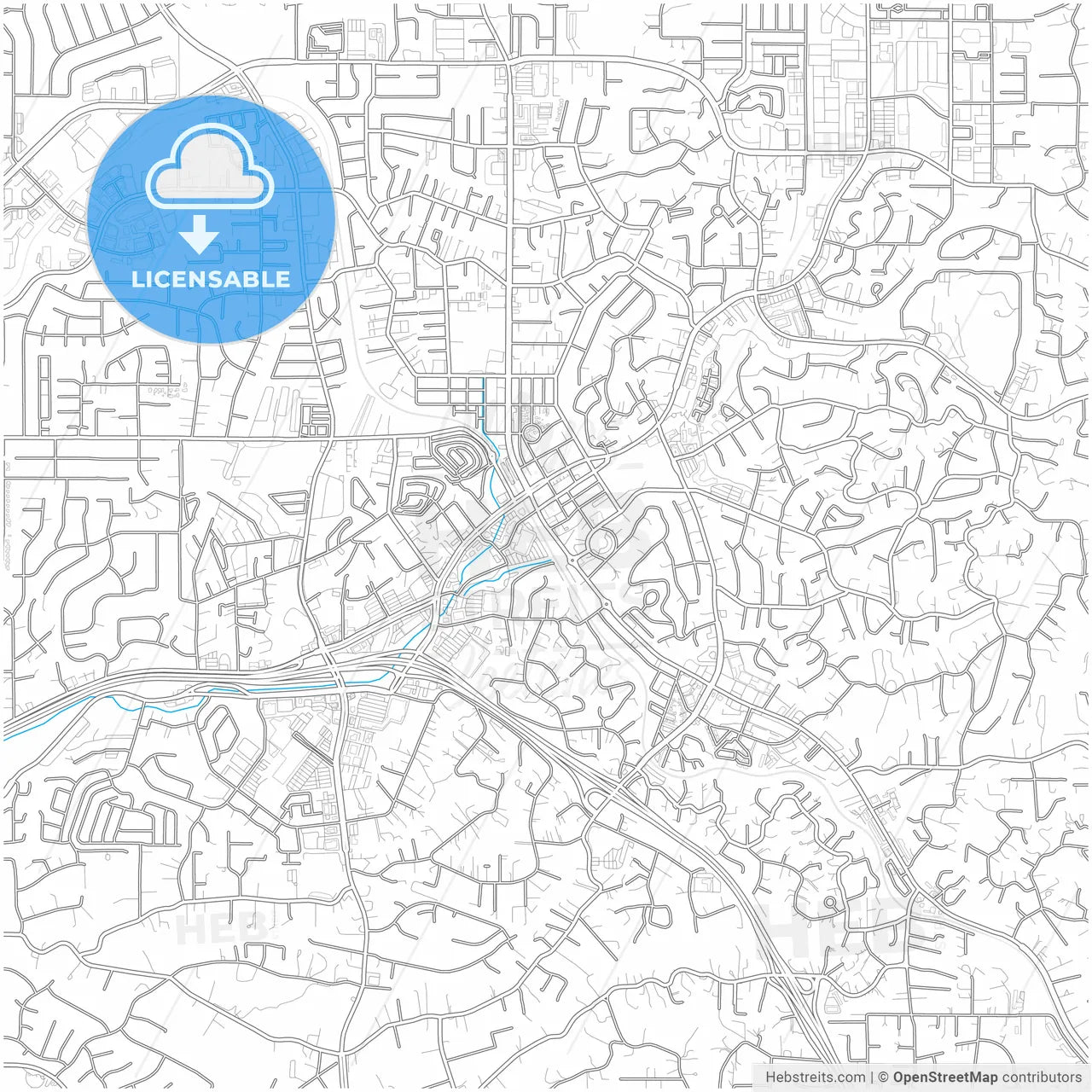 Vista, California, United States, city map with high resolution roads.