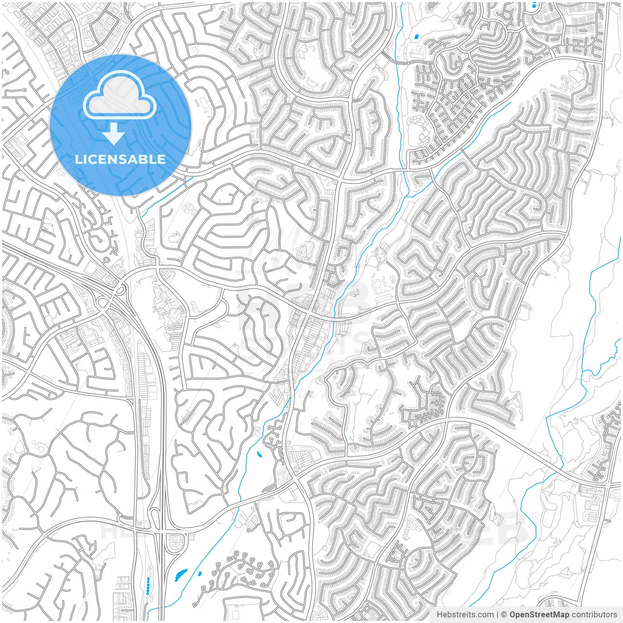 Mission Viejo, California, United States, city map with high resolution roads.