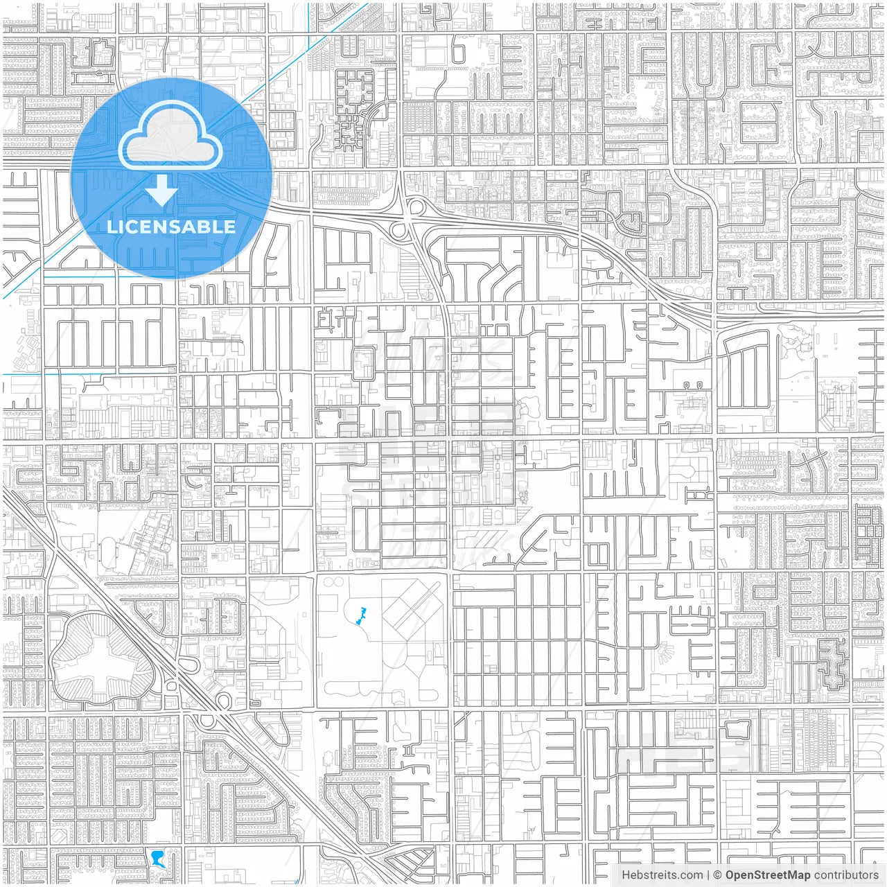 Westminster, California, United States, city map with high resolution roads.
