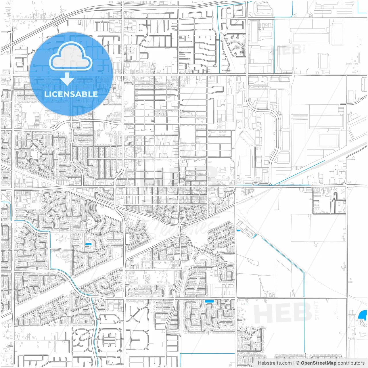 Tracy, California, United States, city map with high resolution roads.