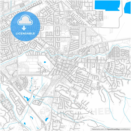 Pleasanton, California, United States, city map with high resolution roads.