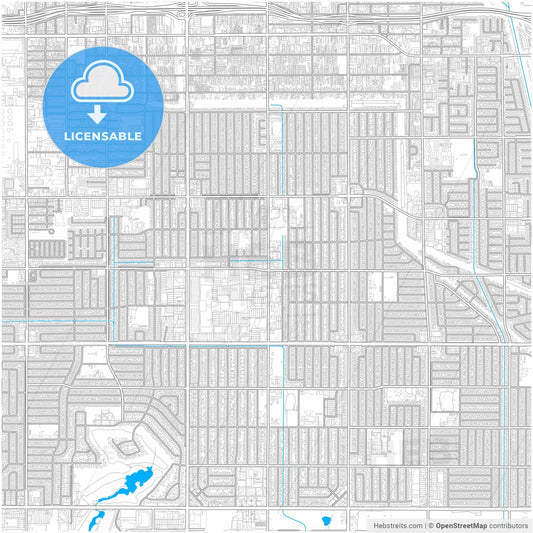 Lakewood, California, United States, city map with high resolution roads.
