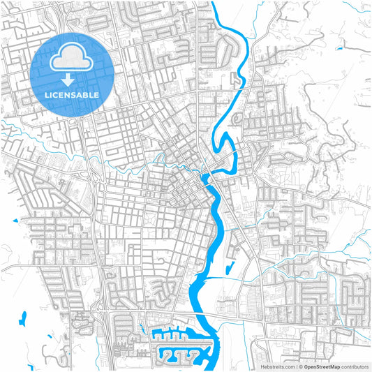 Napa, California, United States, city map with high resolution roads.