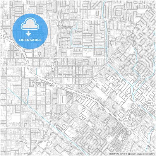 Tustin, California, United States, city map with high resolution roads.