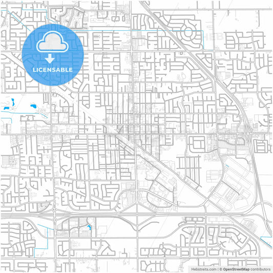 Manteca, California, United States, city map with high resolution roads.