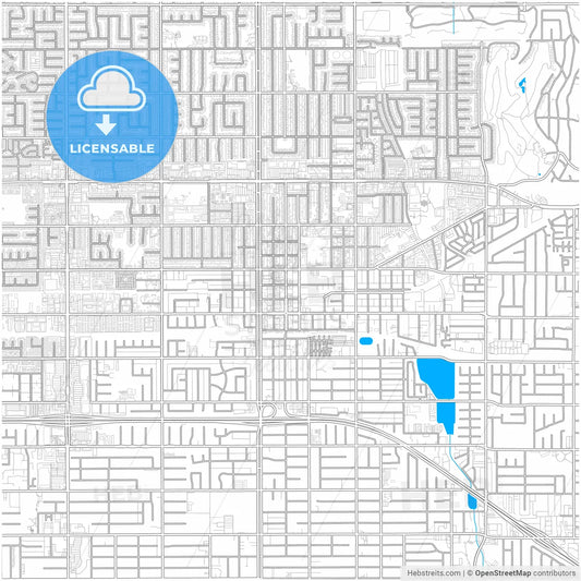 Upland, California, United States, city map with high resolution roads.