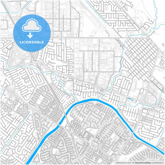 Union City, California, United States, city map with high resolution roads.
