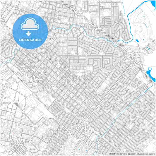 Palo Alto, California, United States, city map with high resolution roads.
