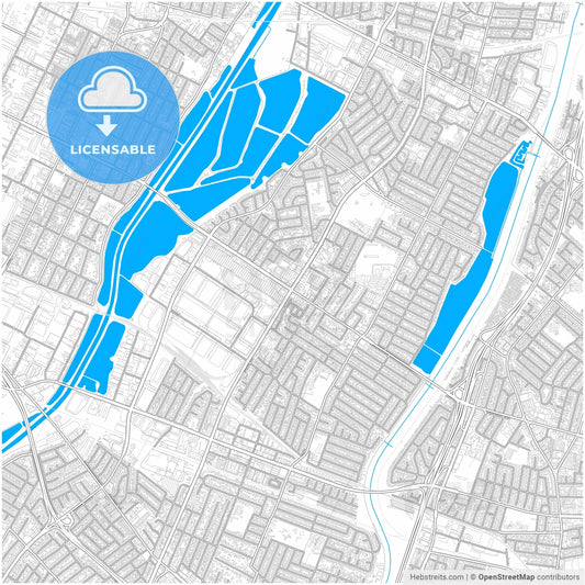 Pico Rivera, California, United States, city map with high resolution roads.