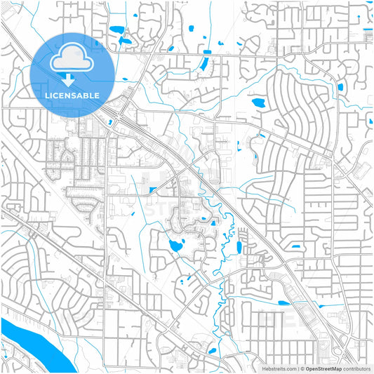Coon Rapids, Minnesota, United States, city map with high resolution roads.