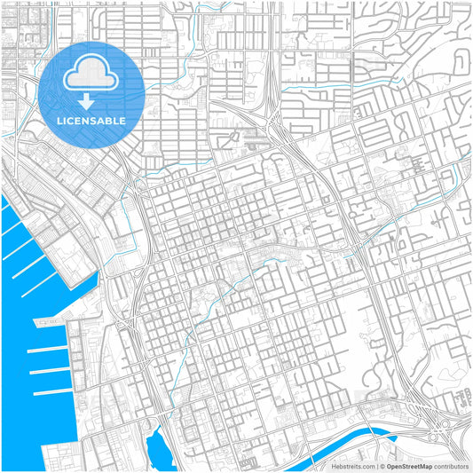 National City, California, United States, city map with high resolution roads.