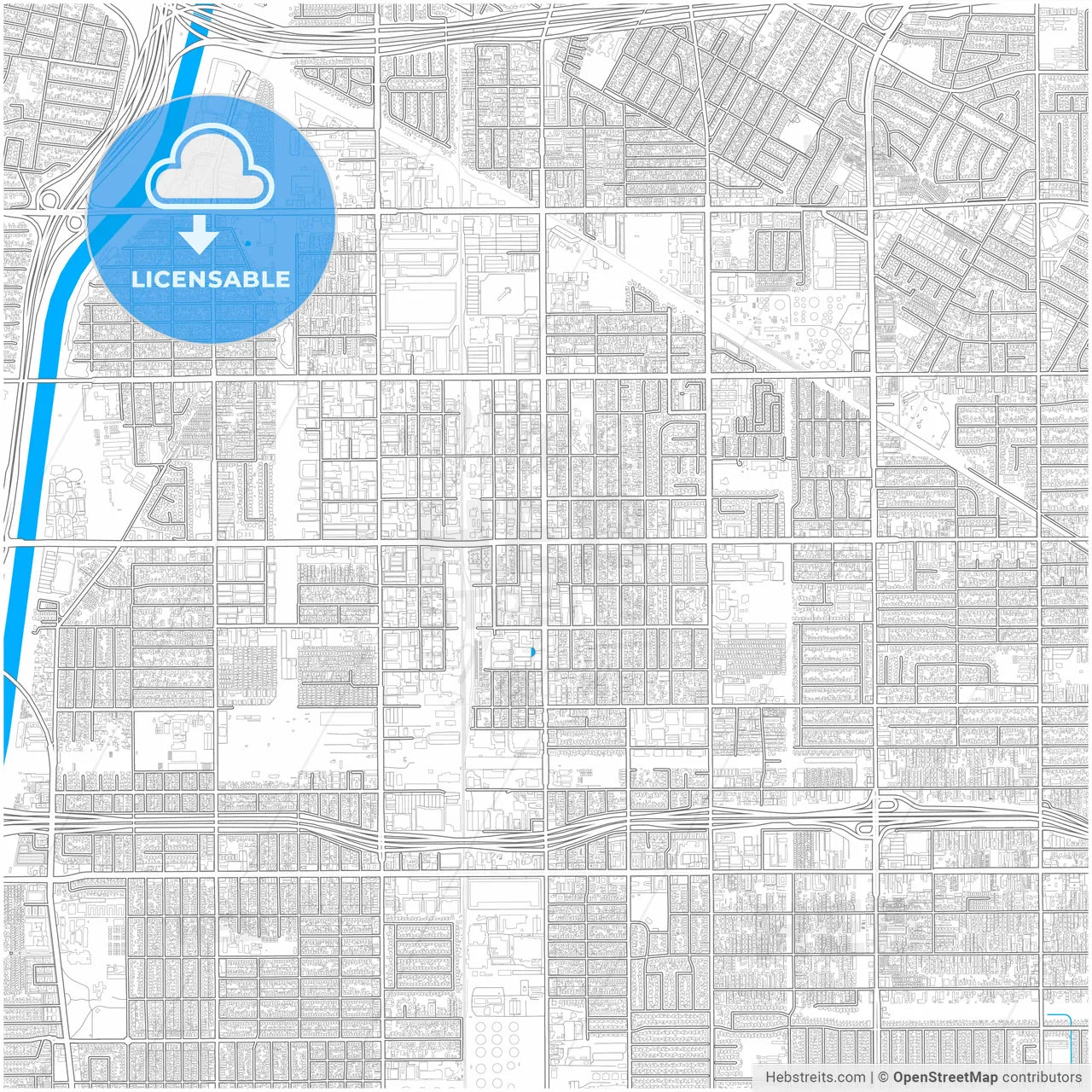 Paramount, California, United States, city map with high resolution roads.