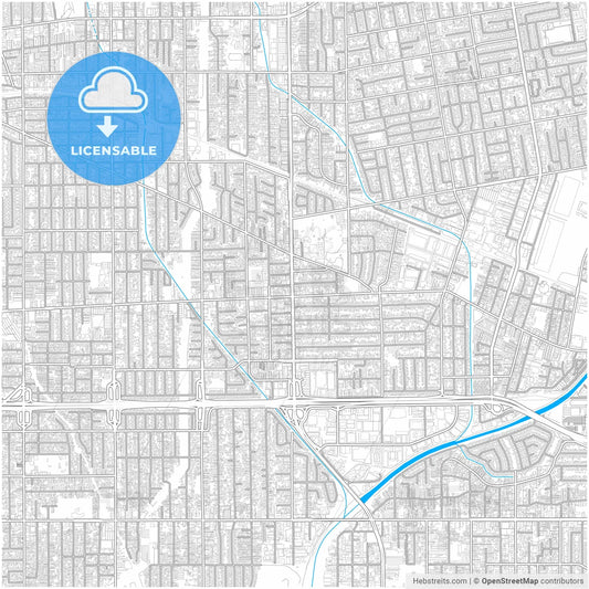 Rosemead, California, United States, city map with high resolution roads.