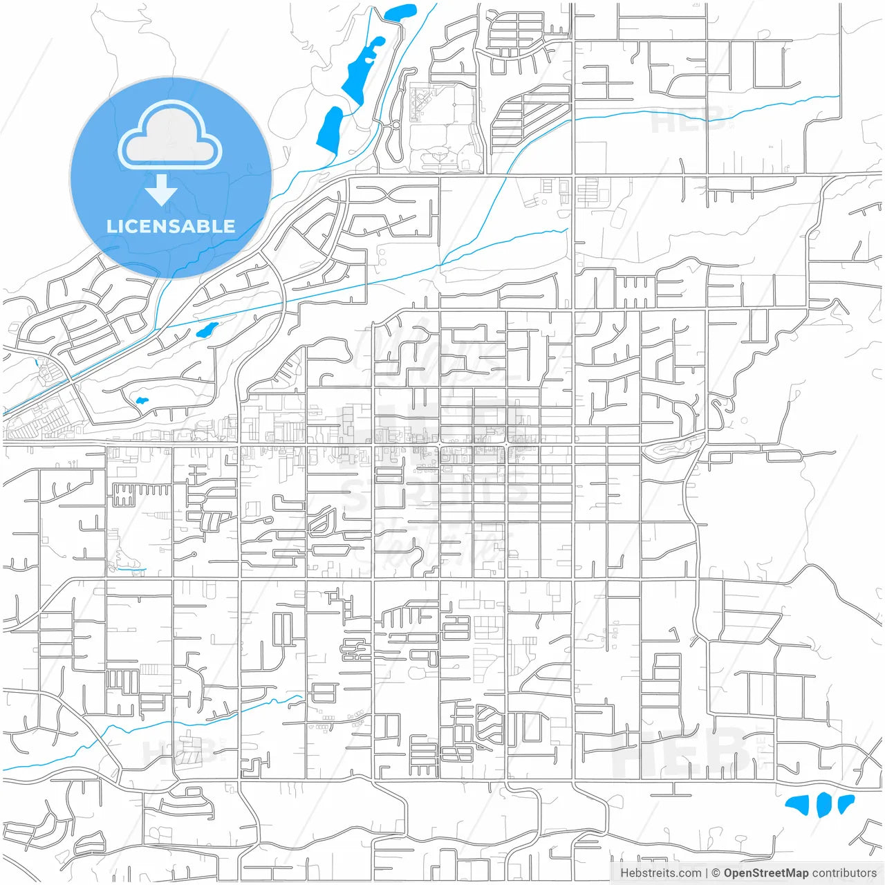 Yucaipa, California, United States, city map with high resolution roads.