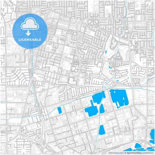 Placentia, California, United States, city map with high resolution roads.