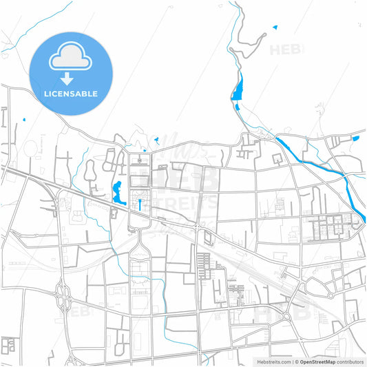 Tai an, Shandong, China, city map with high resolution roads.