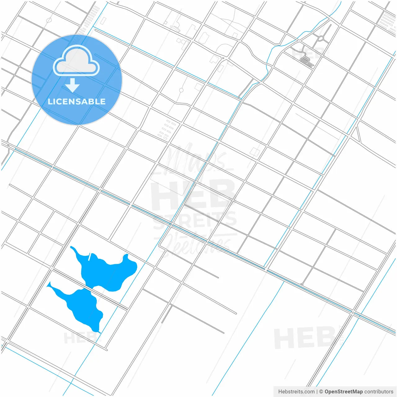Qidong, Jiangsu, China, city map with high resolution roads.