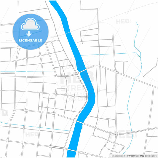 Xinyi, Jiangsu, China, city map with high resolution roads.