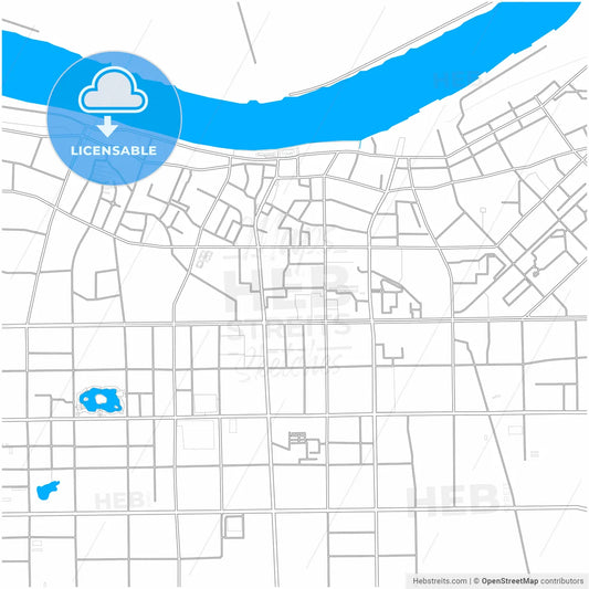 Yingkou, Liaoning, China, city map with high resolution roads.