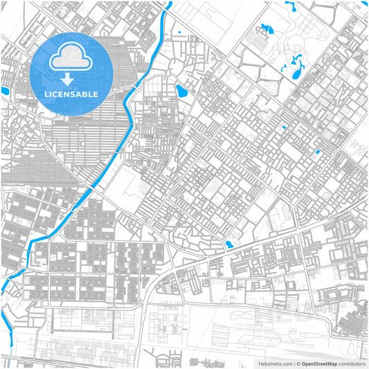 Delhi, Delhi, India, city map with high resolution roads.