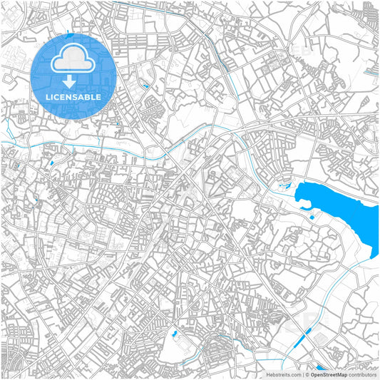 Kashiwa, Chiba, Japan, city map with high resolution roads.