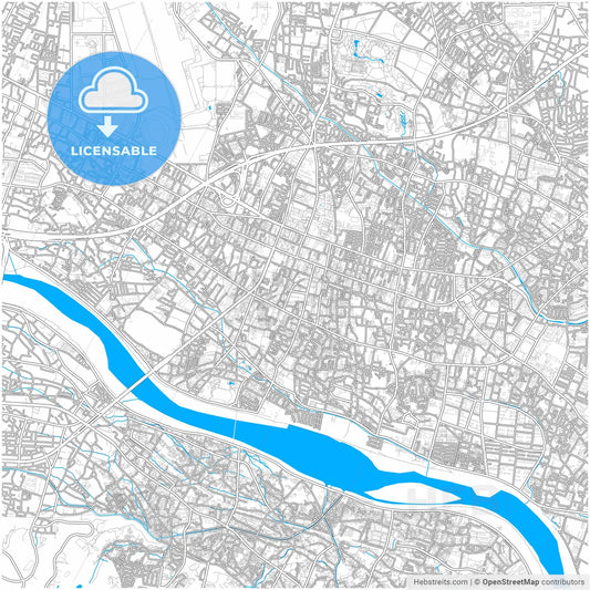 Chōfu, Tokyo, Japan, city map with high resolution roads.