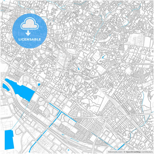 Narashino, Chiba, Japan, city map with high resolution roads.