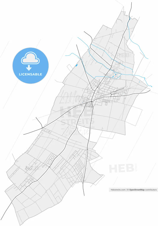 Gänserndorf, Lower Austria, Austria, high resolution vector map - Instant download PDF and JPG