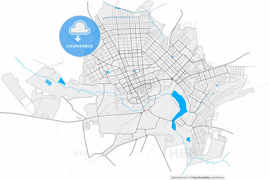 Klintsy, Bryansk Oblast, Russia, high resolution vector map - Instant download PDF and JPG