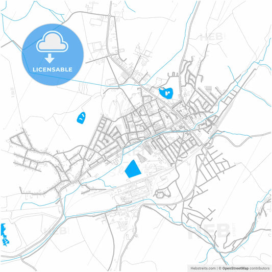 Ajka, Veszprém, Hungary, city map with high resolution roads.